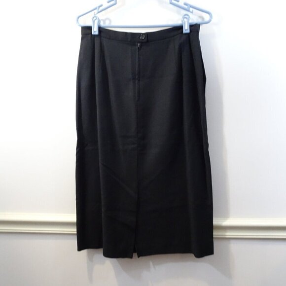 VTG Christian Dior The Suit Black Pencil Skirt Size 14 Fully Lined Made in USA - Picture 3 of 7